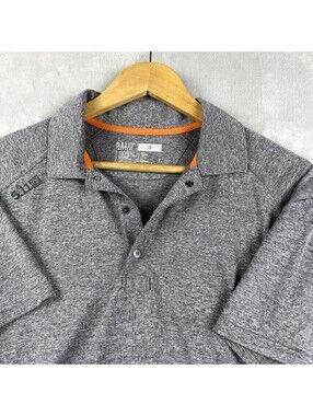 5.11 Tactical Men’s Grey Performance Polo Shirt Size S Short Sleeve Rangewear